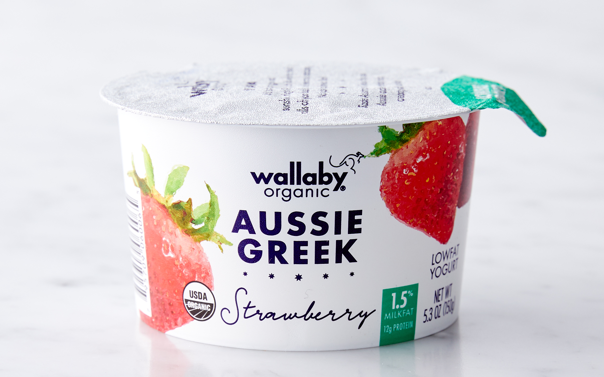 Organic Lowfat Strawberry Greek Yogurt Wallaby Organic SF Bay